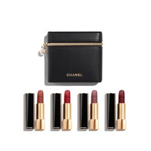 Chanel Rouge Allure Velvet set of 4 luminous matte lipstick in pearl zipper pull